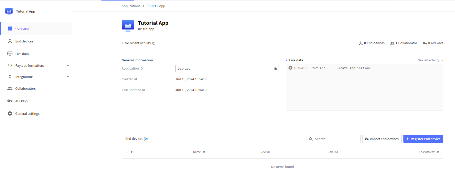 TTN Main application